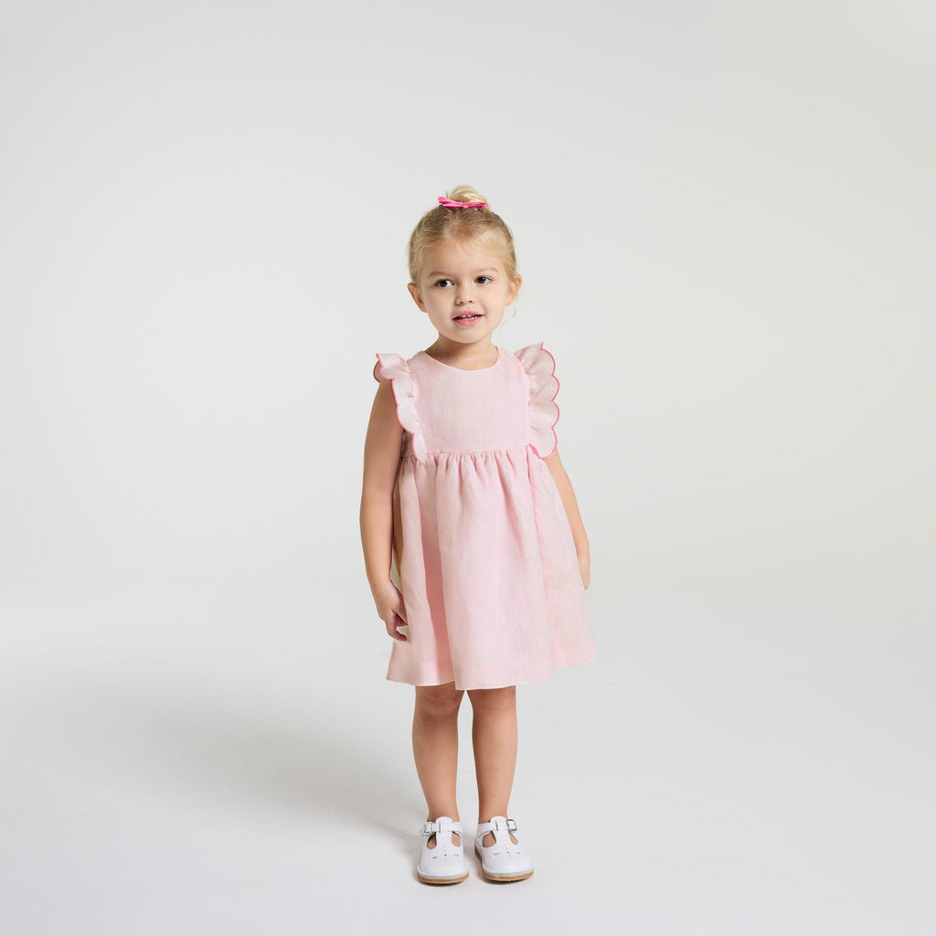 Baby girl linen dress - Jacadi Pale Pink