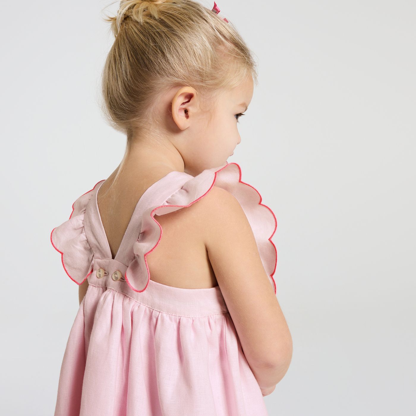Baby girl linen dress - Jacadi Pale Pink