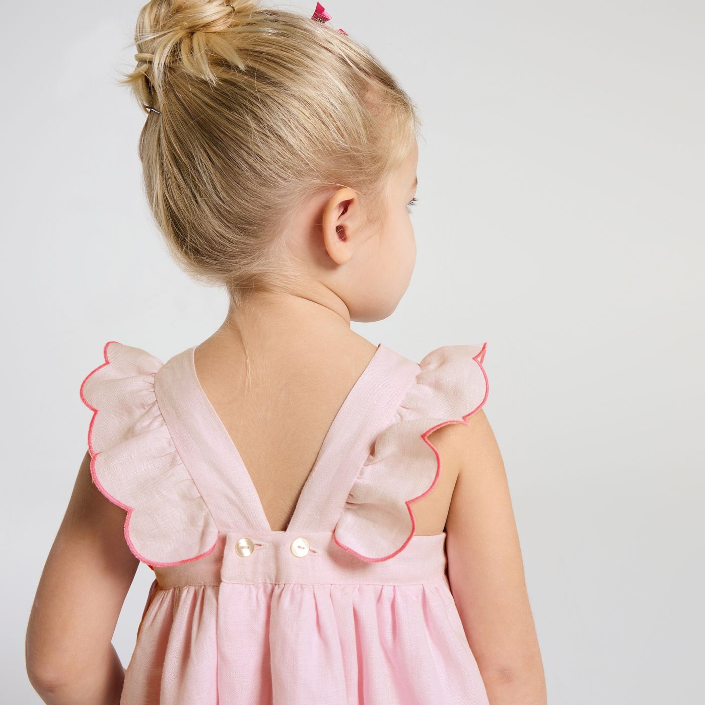 Baby girl linen dress - Jacadi Pale Pink
