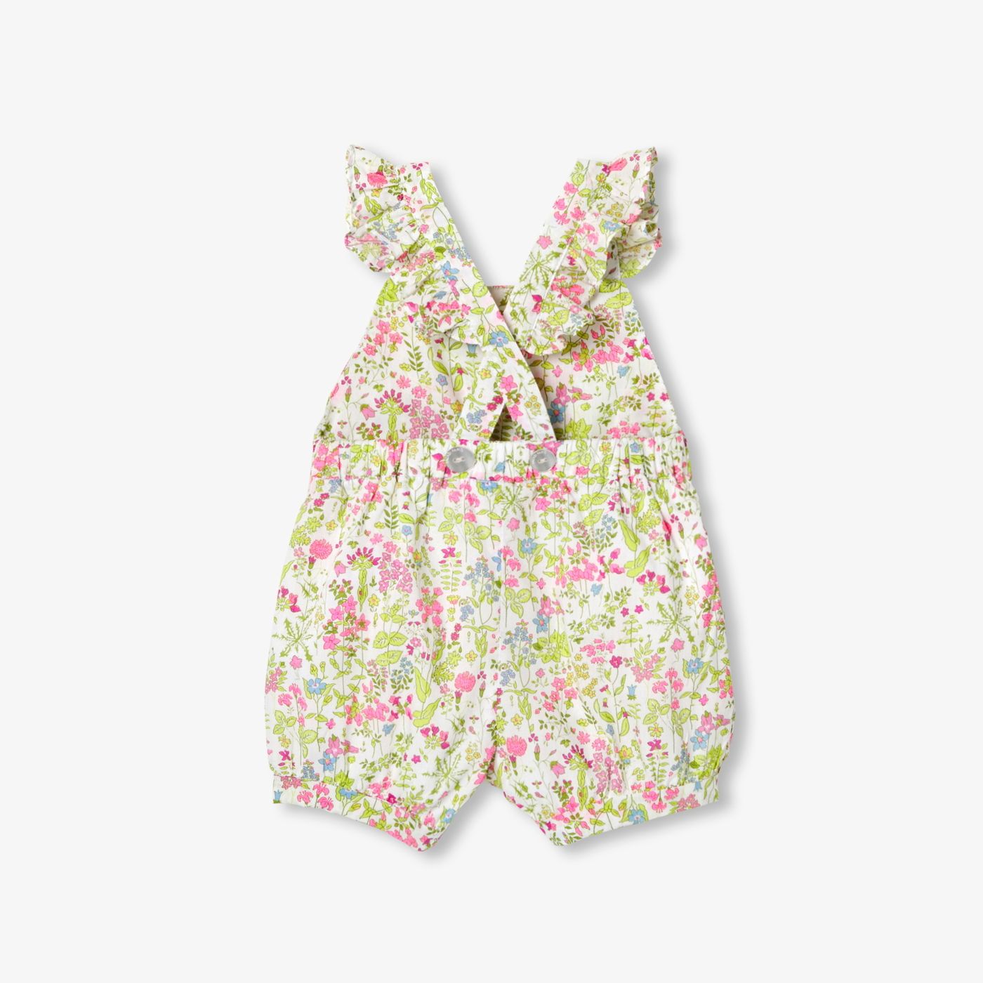 Sleepsuit in Liberty Fabric Baby Girl - White/Multicolour