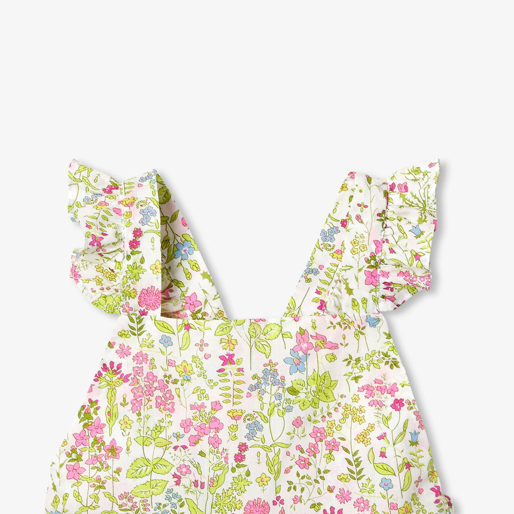 Sleepsuit in Liberty Fabric Baby Girl - White/Multicolour