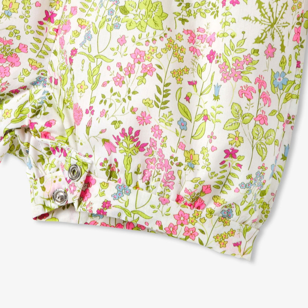 Sleepsuit in Liberty Fabric Baby Girl - White/Multicolour