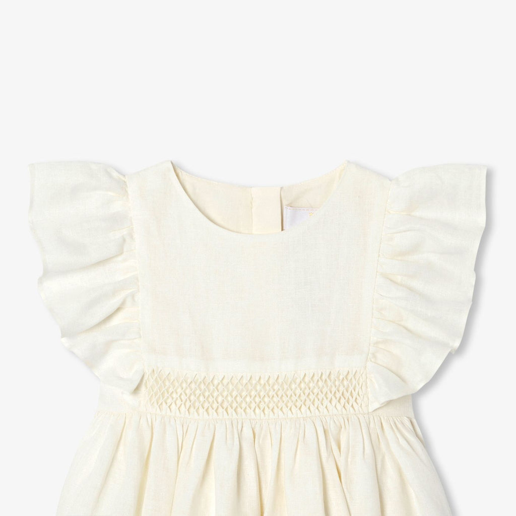 Girls' linen formal dress