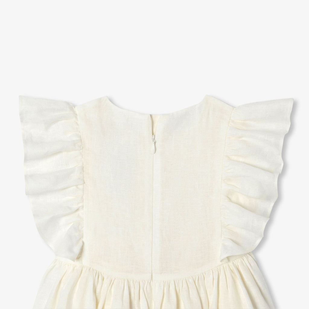 Girls' linen formal dress