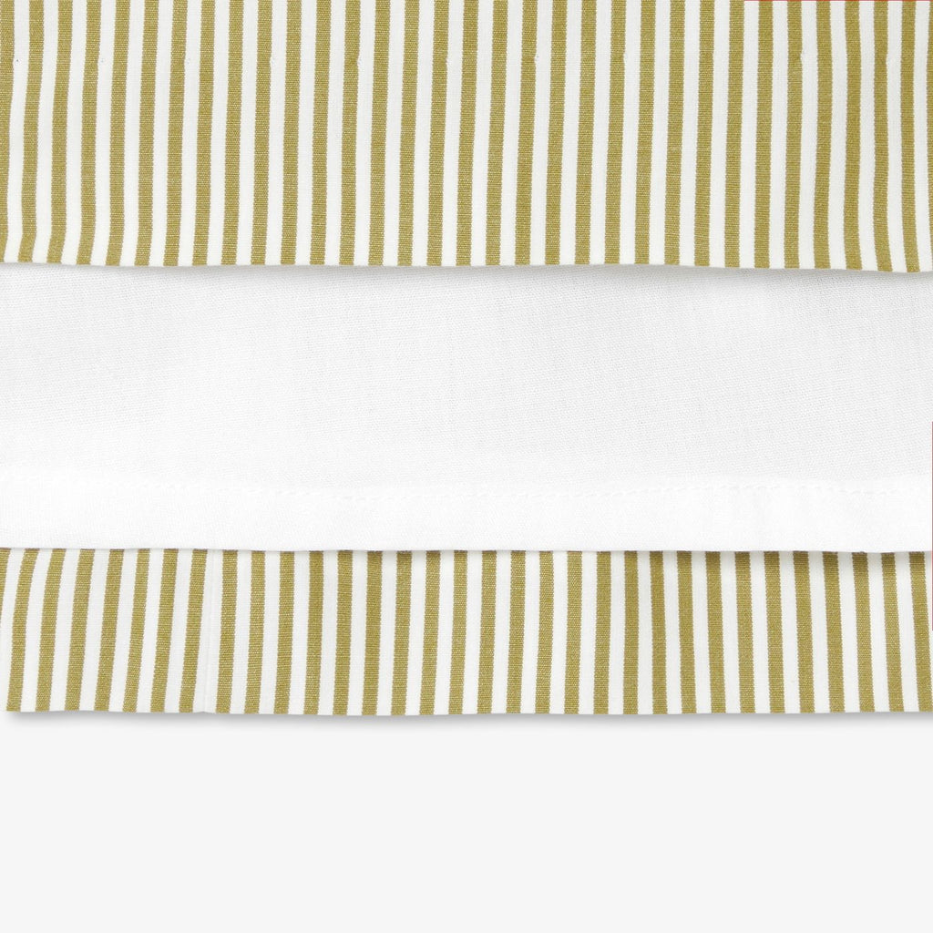 Dress in Poplin Striped Girl - White/Green