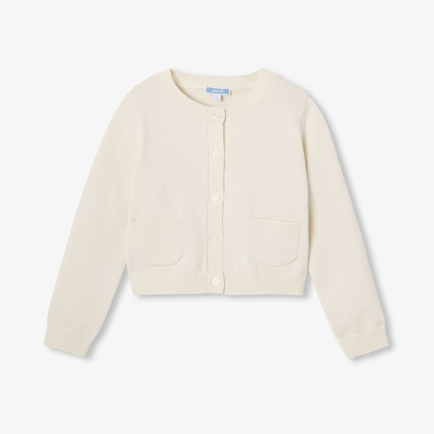 Girl cotton jersey cardigan - Cream