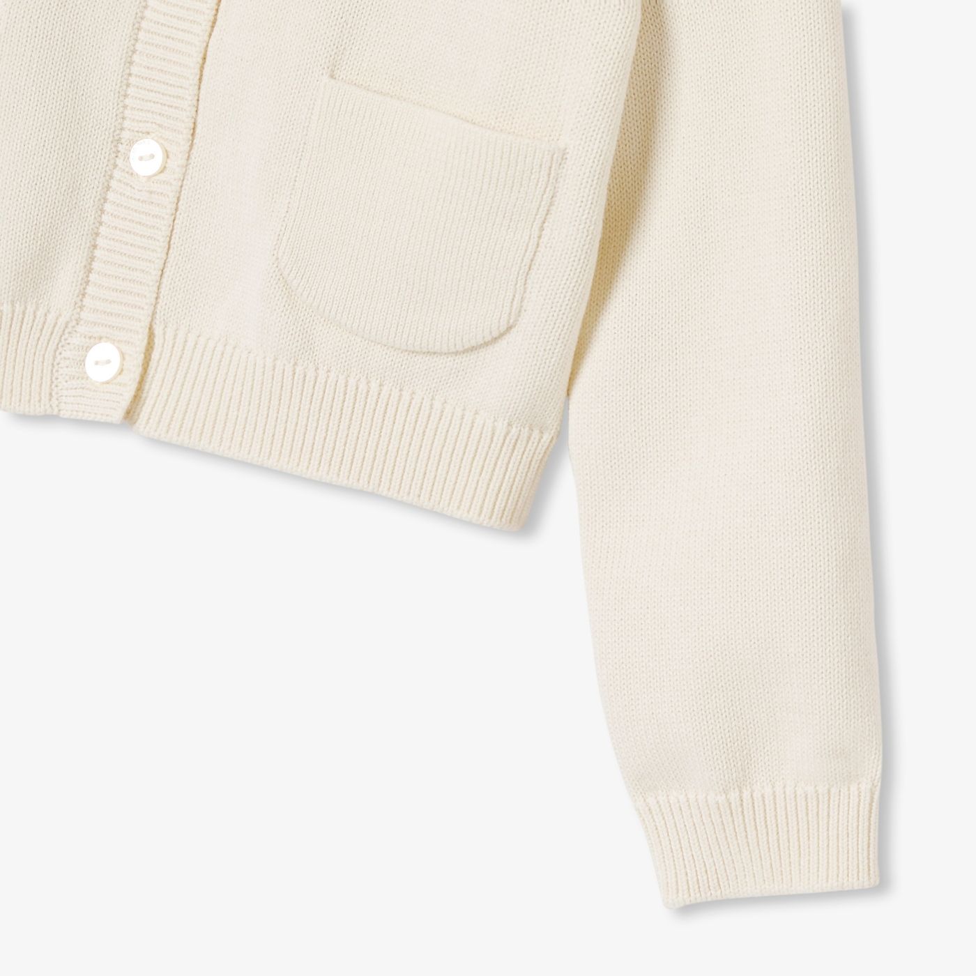 Girl cotton jersey cardigan - Cream