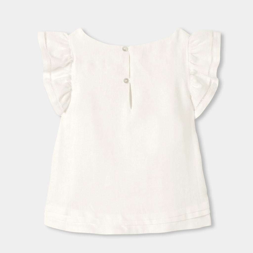 Top in Linen Girl - Ivory