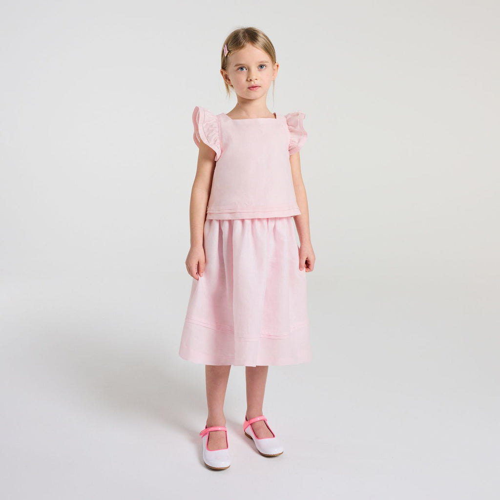 Girl linen skirt - Pale Pink Jacadi