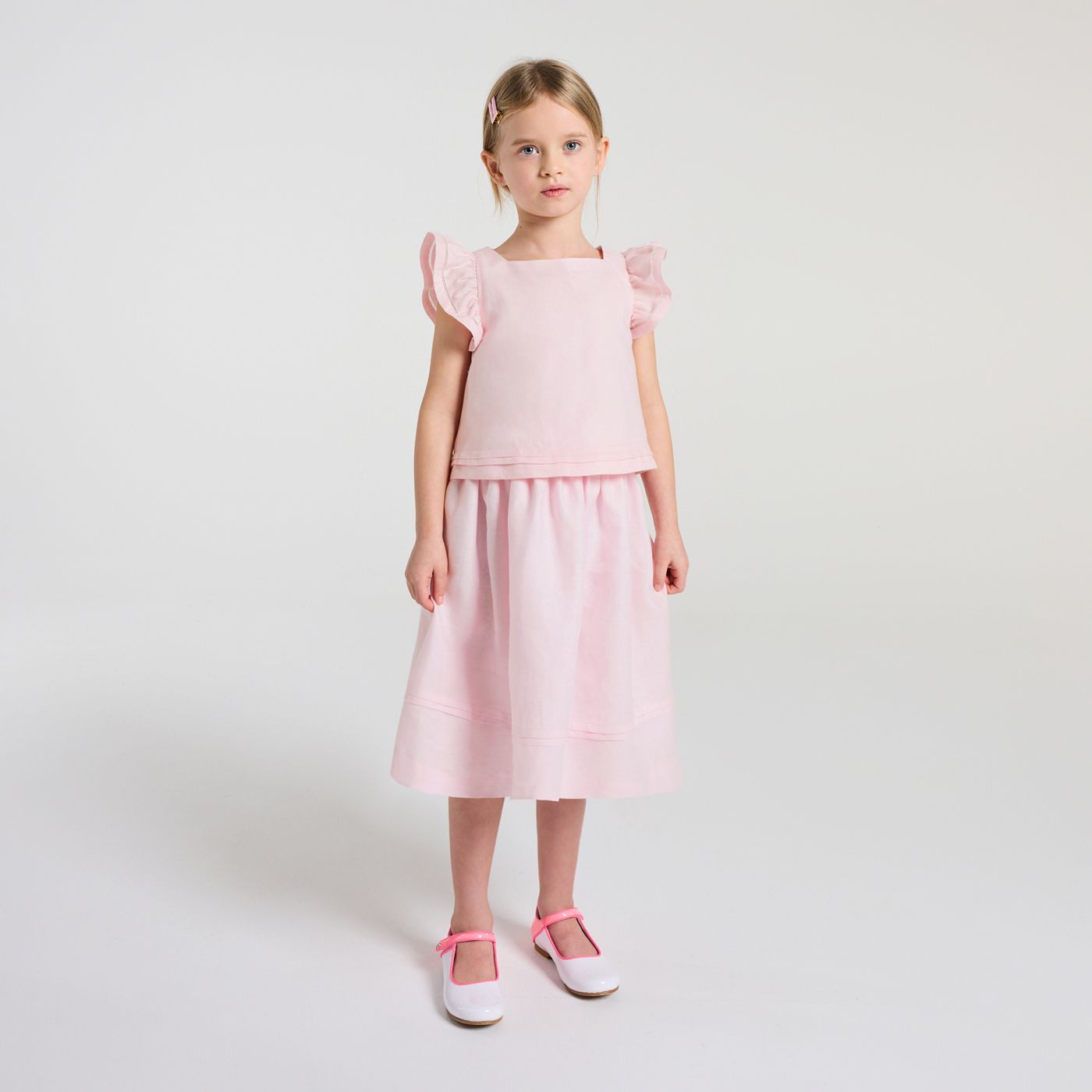 Girl linen skirt - Pale Pink Jacadi