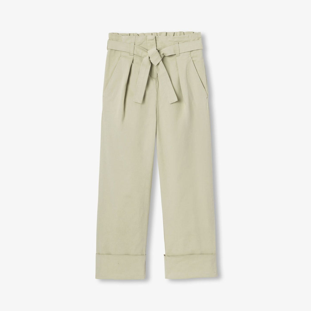 Girl lightweight twill trousers - Linden Green