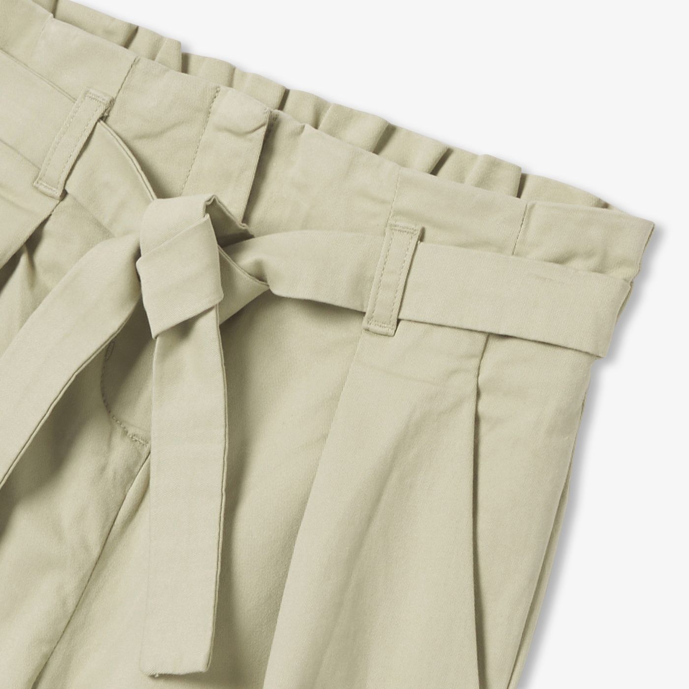 Girl lightweight twill trousers - Linden Green