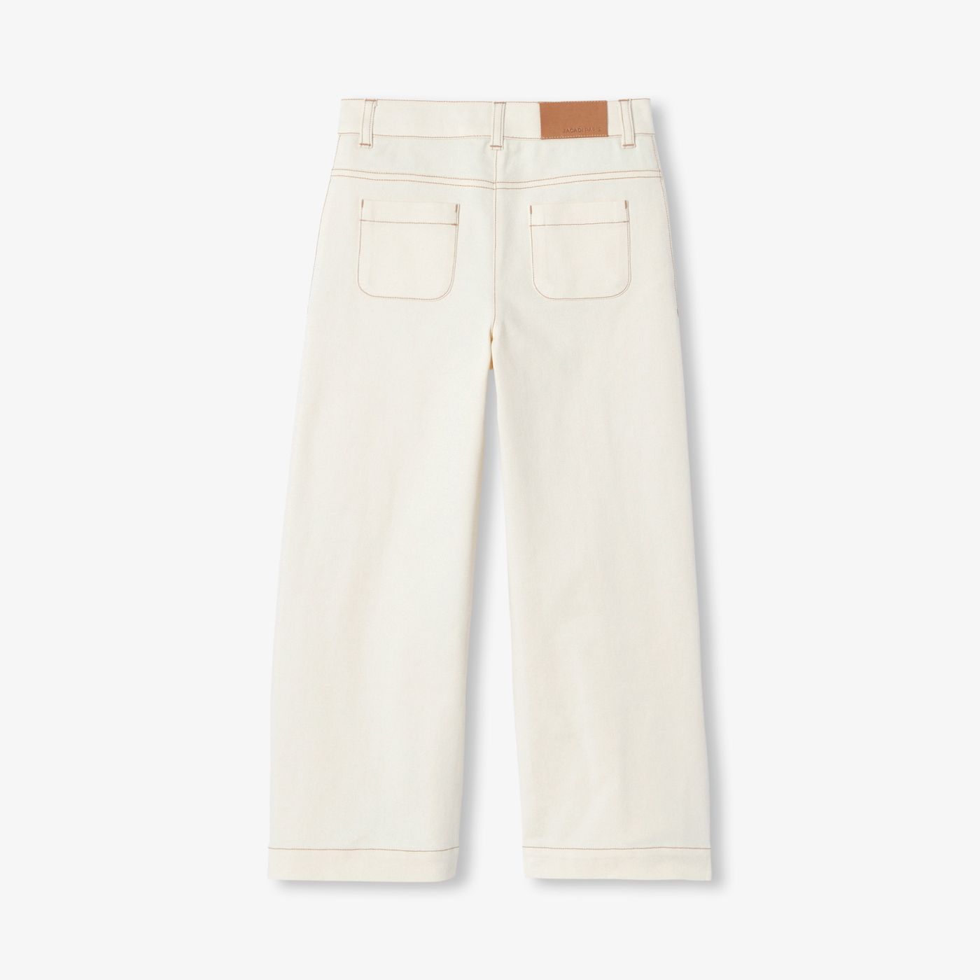 Girls' wide-leg stretch twill pants