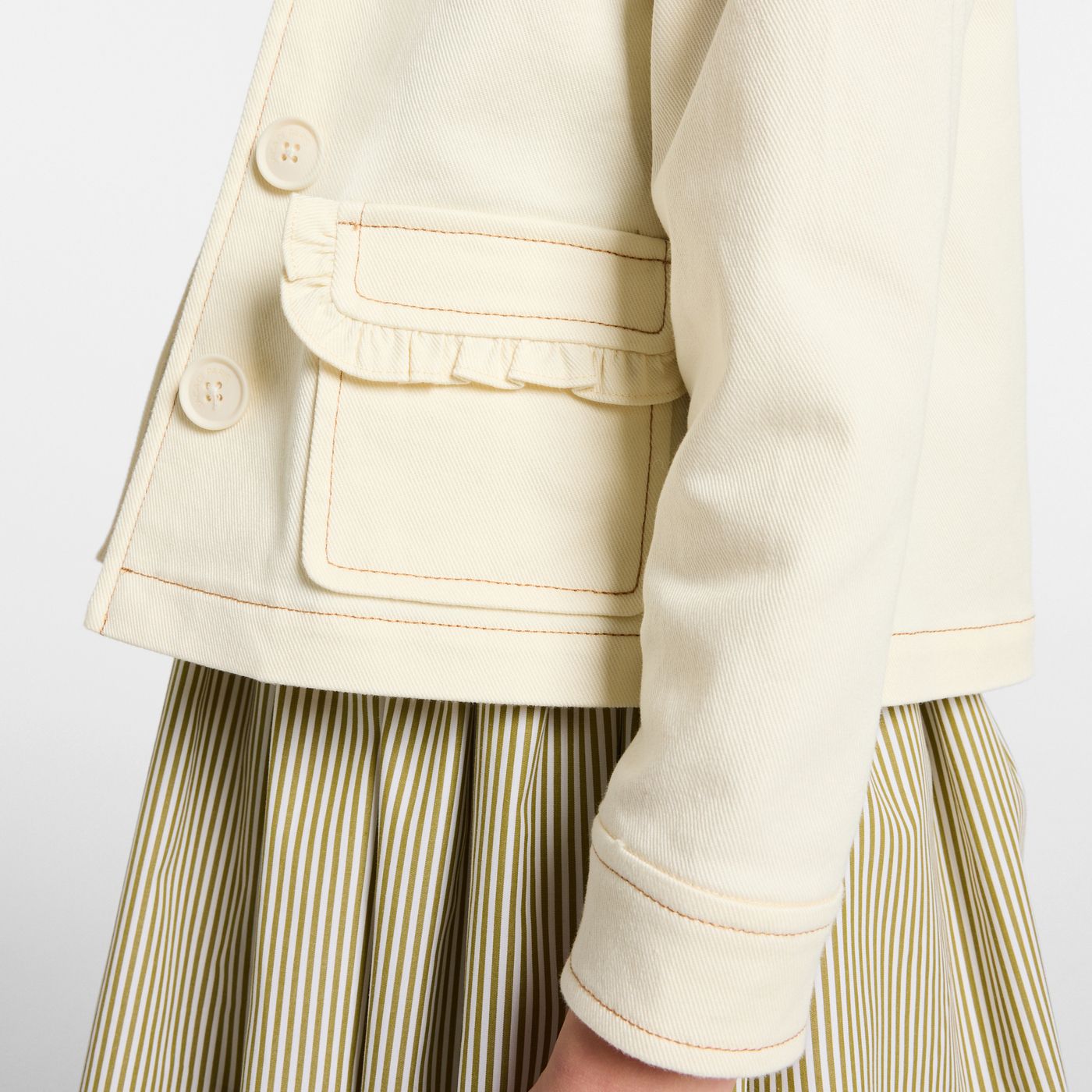 Jacket Di Jeans Girl - Ecru