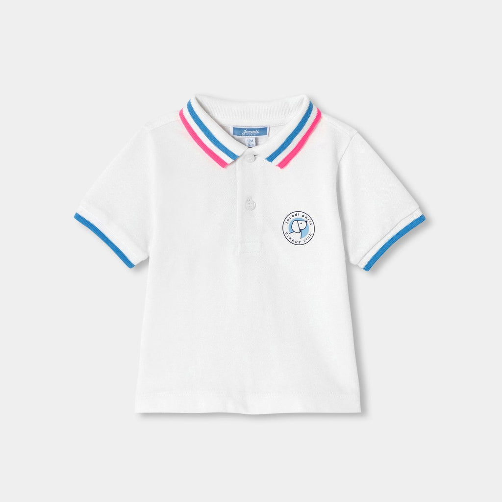 Short-sleeved Polo shirt Shirt in Cotton Pique Baby Boy - Jacadi White