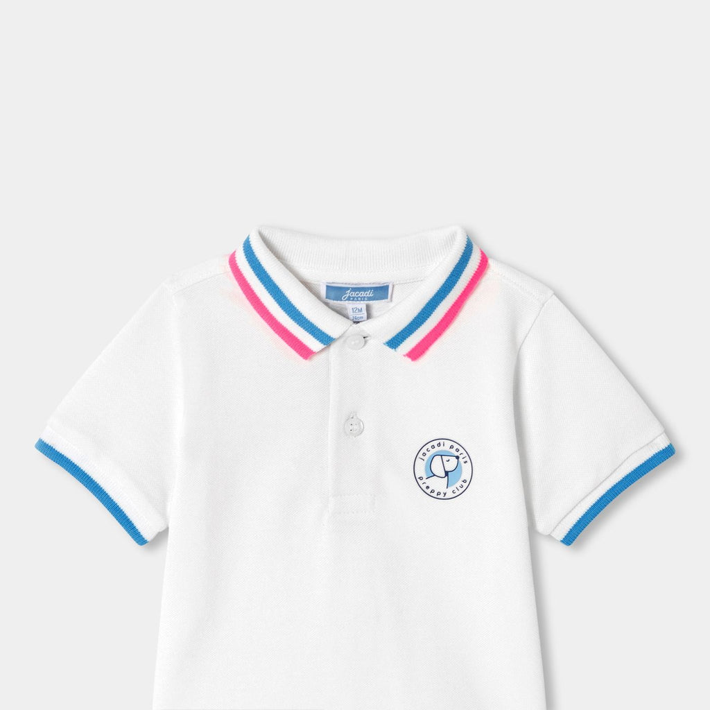 Short-sleeved Polo shirt Shirt in Cotton Pique Baby Boy - Jacadi White