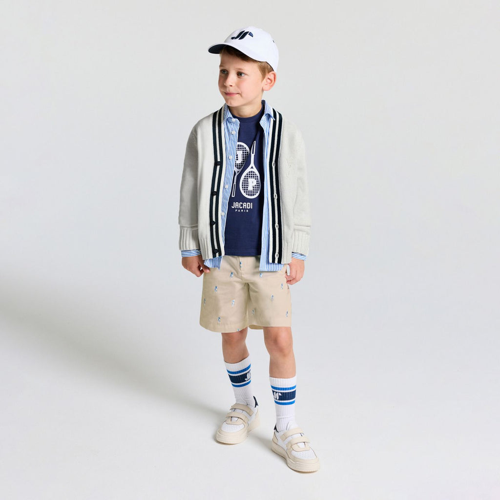 Boys' cotton twill Bermuda shorts shorts