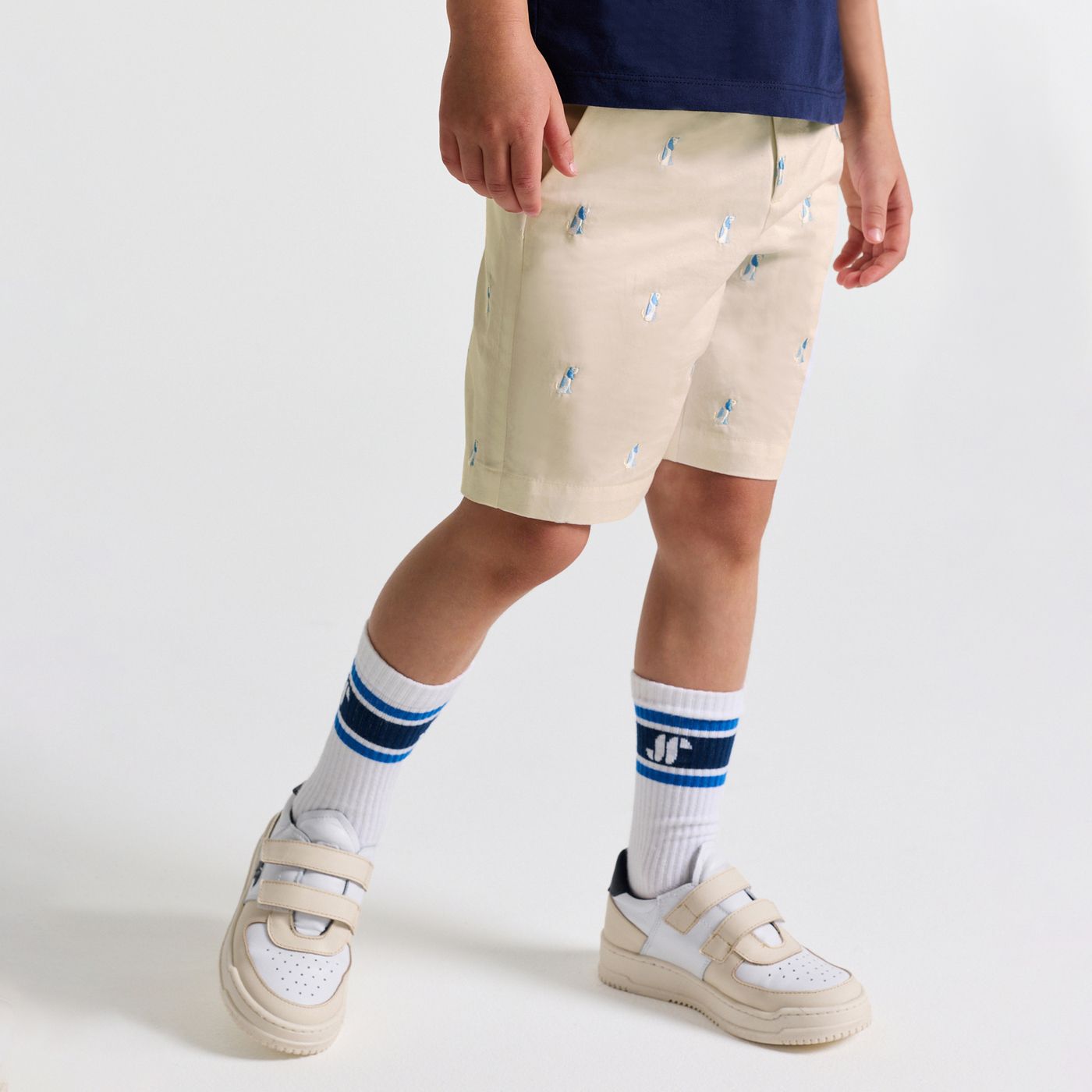Boys' cotton twill Bermuda shorts shorts