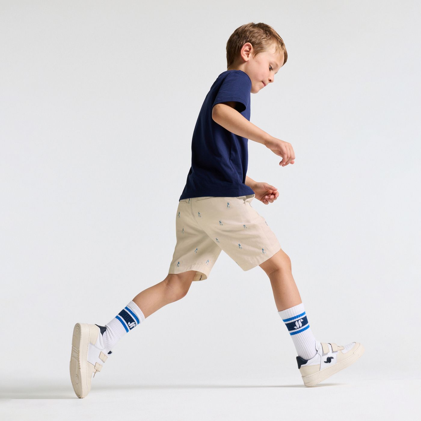 Boys' cotton twill Bermuda shorts shorts