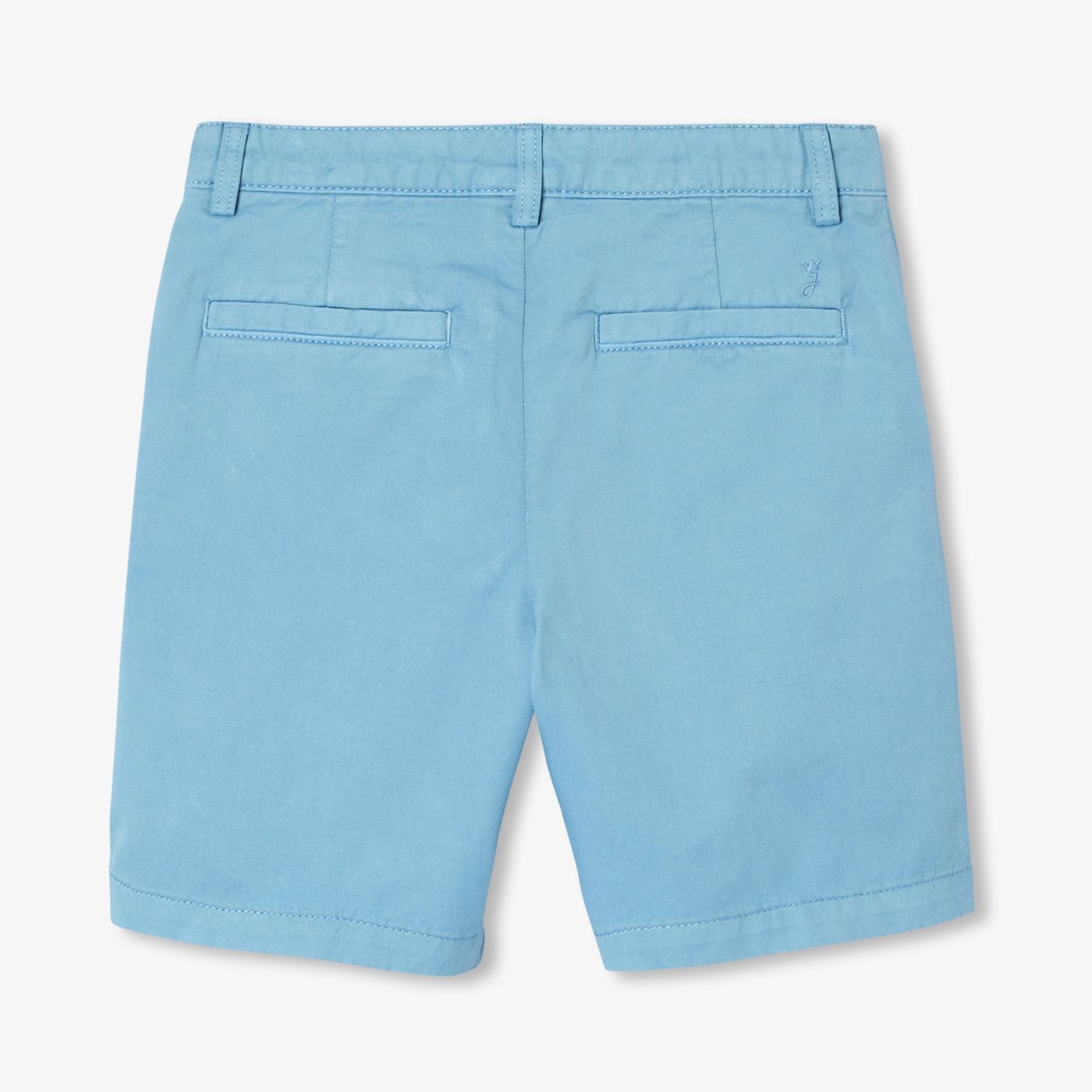 Boy cotton twill Bermuda shorts - Steel Blue