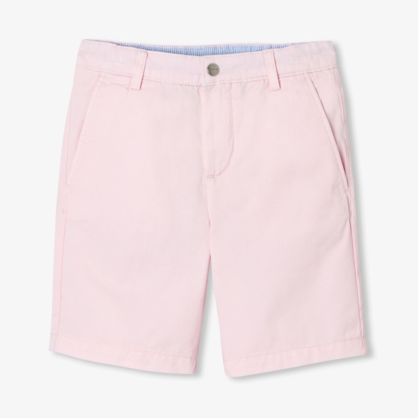 Boy cotton twill Bermuda shorts - Medium Pink