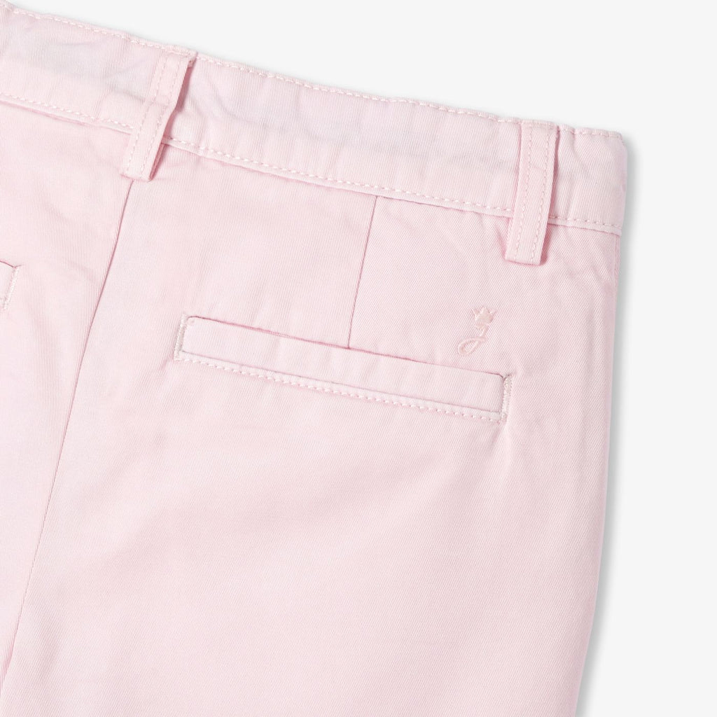 Boy cotton twill Bermuda shorts - Medium Pink