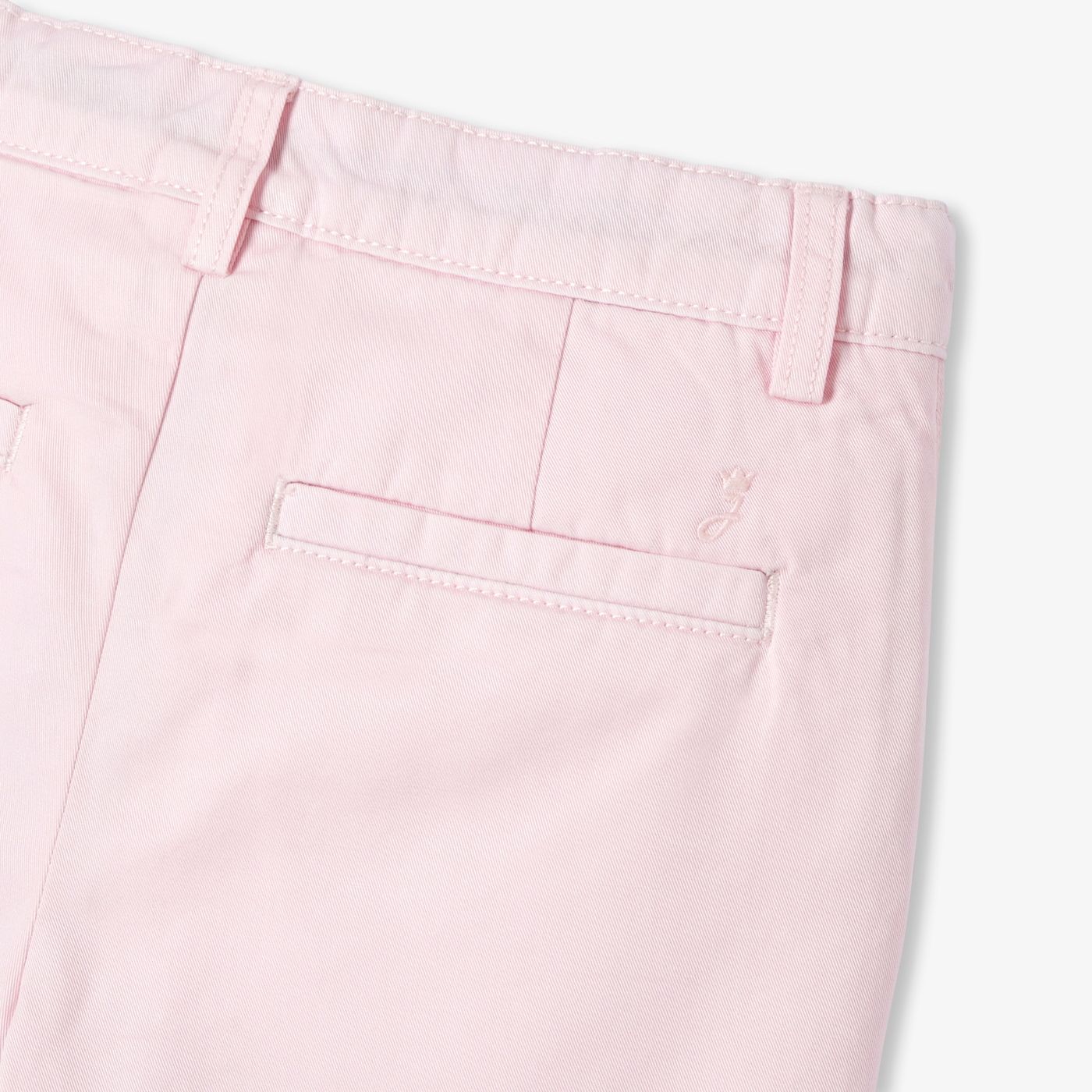 Boy cotton twill Bermuda shorts - Medium Pink
