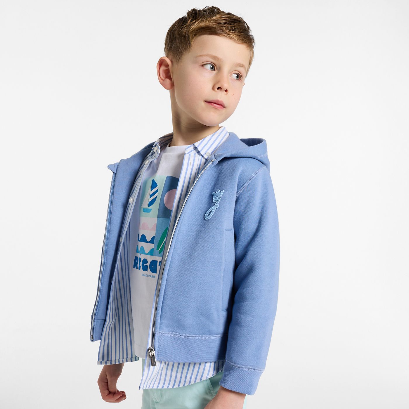 Boys' fleece zip-up sweatshirt