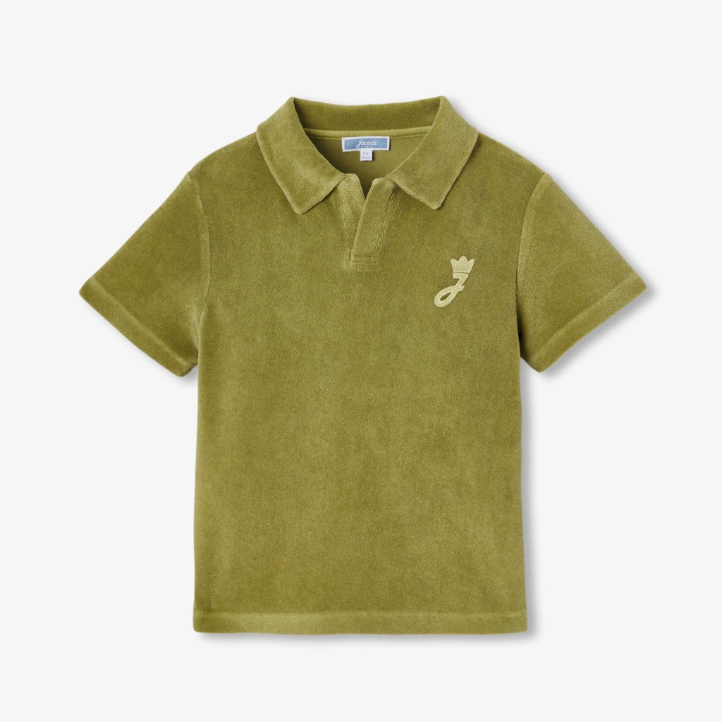Children's terry cloth polo shirt shirt