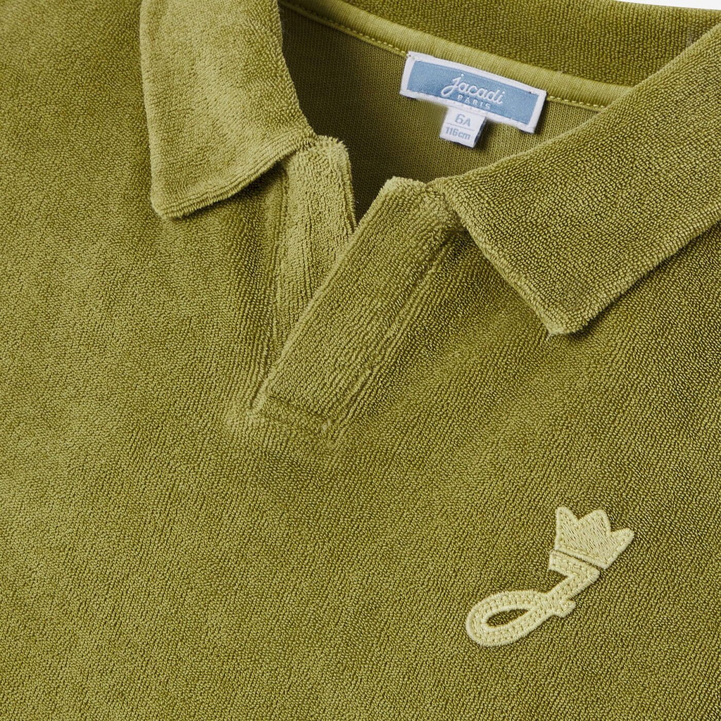 Children's terry cloth polo shirt shirt