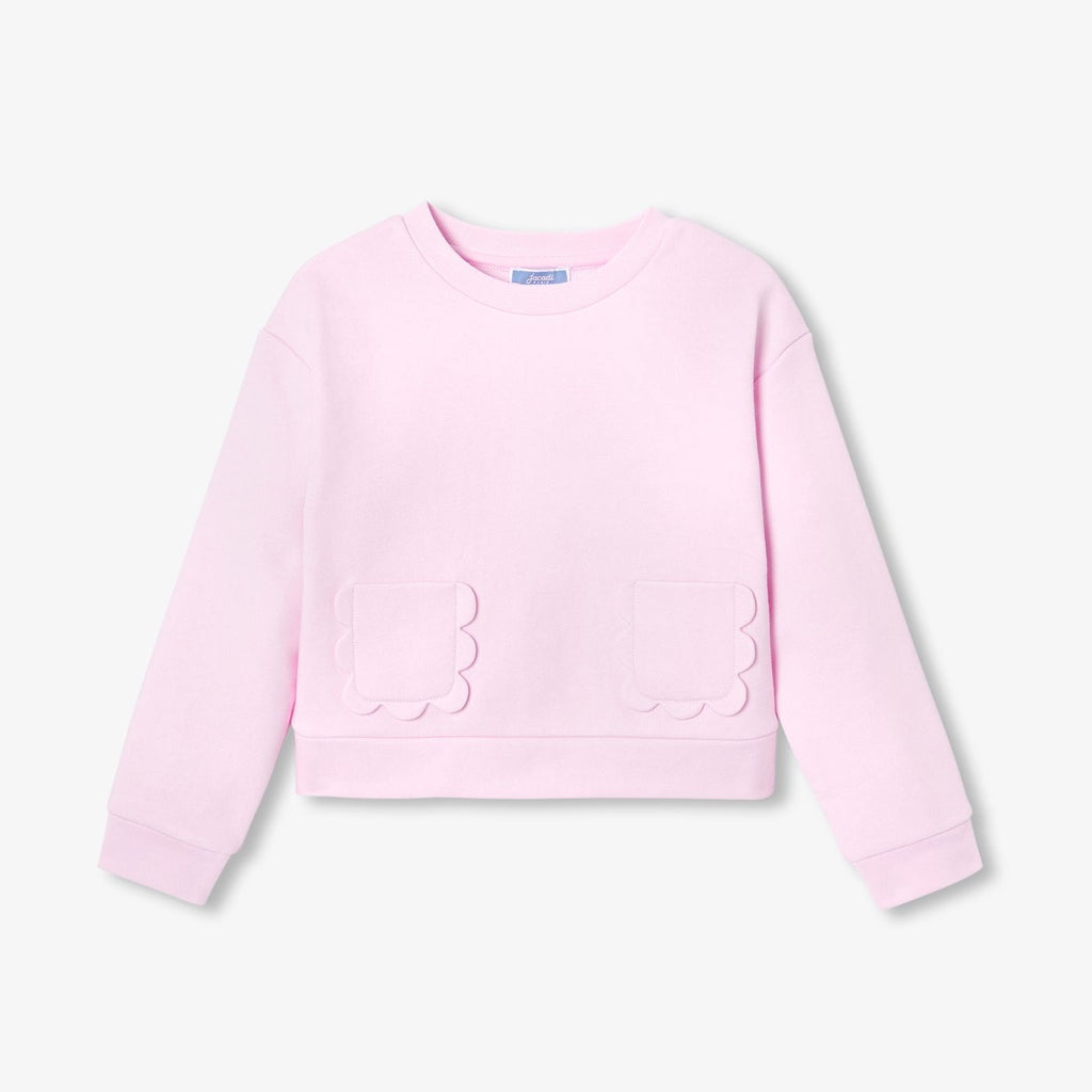 Girl long-sleeve puff-sleeve sweatshirt - Pink