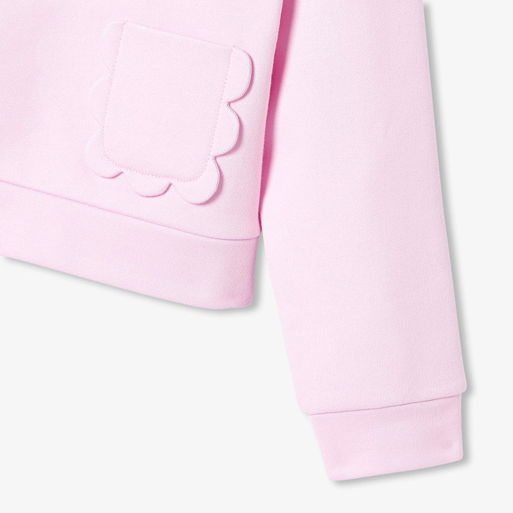 Girl long-sleeve puff-sleeve sweatshirt - Pink