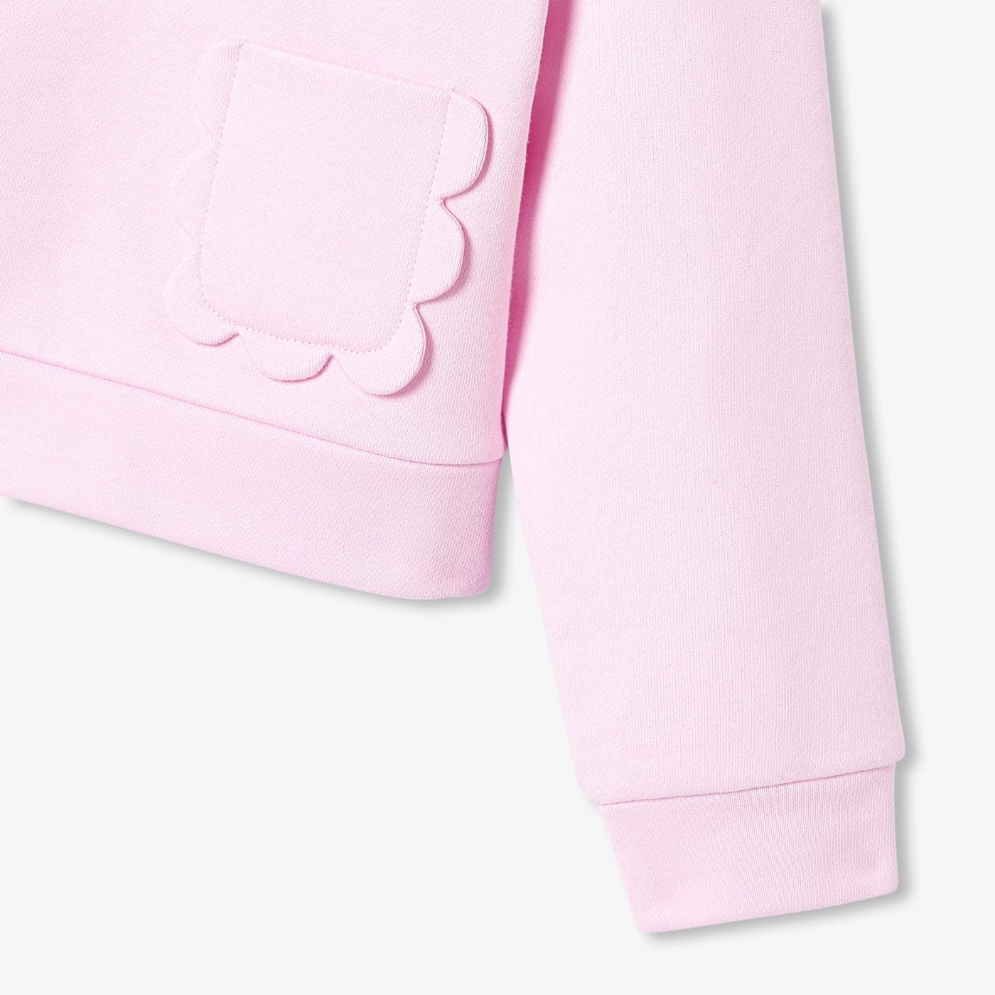Girl long-sleeve puff-sleeve sweatshirt - Pink