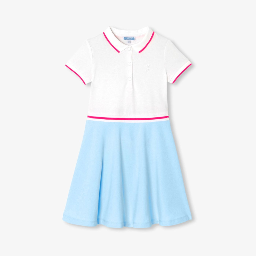 Girls' piqué knit dress