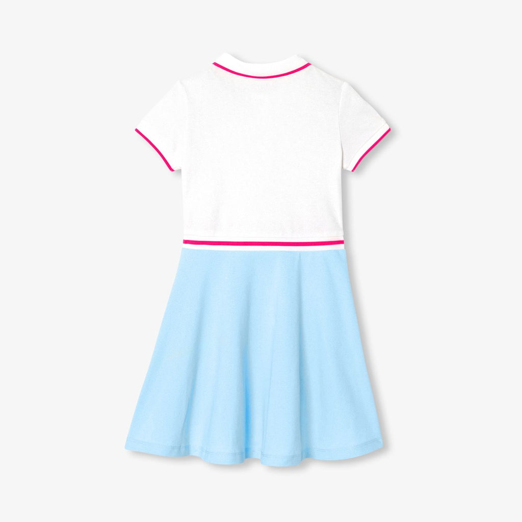 Girls' piqué knit dress