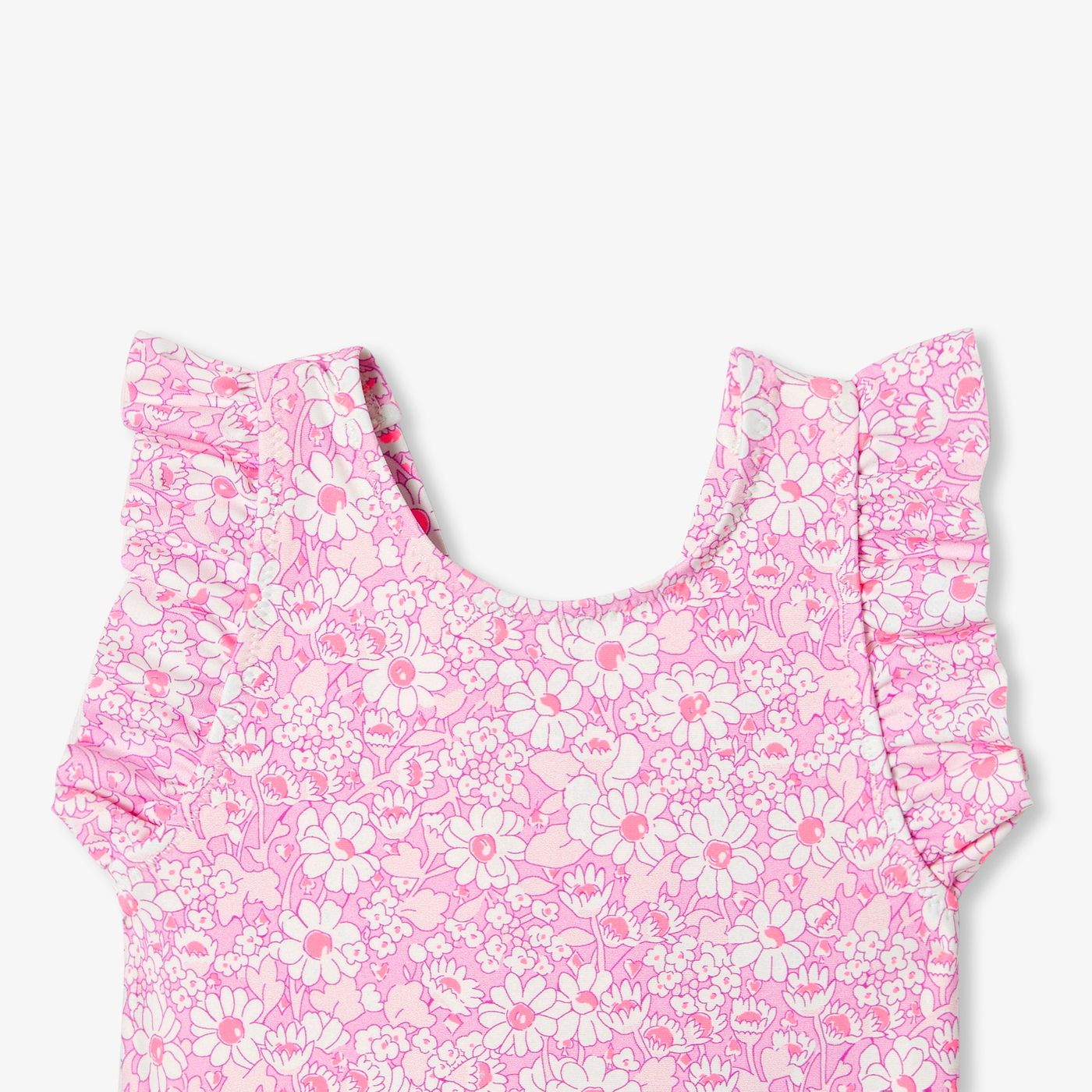 One-piece Swimsuit in Liberty Fabric Baby Girl - Pink/White