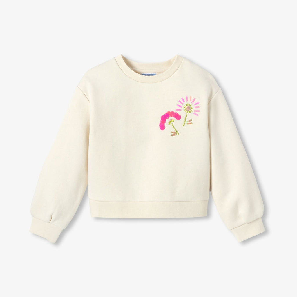 Girl sweatshirt top - Cream