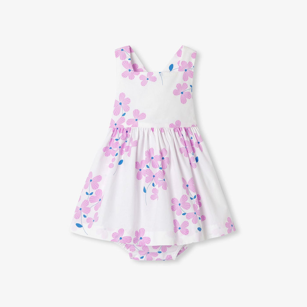 Baby girl dress in printed poplin