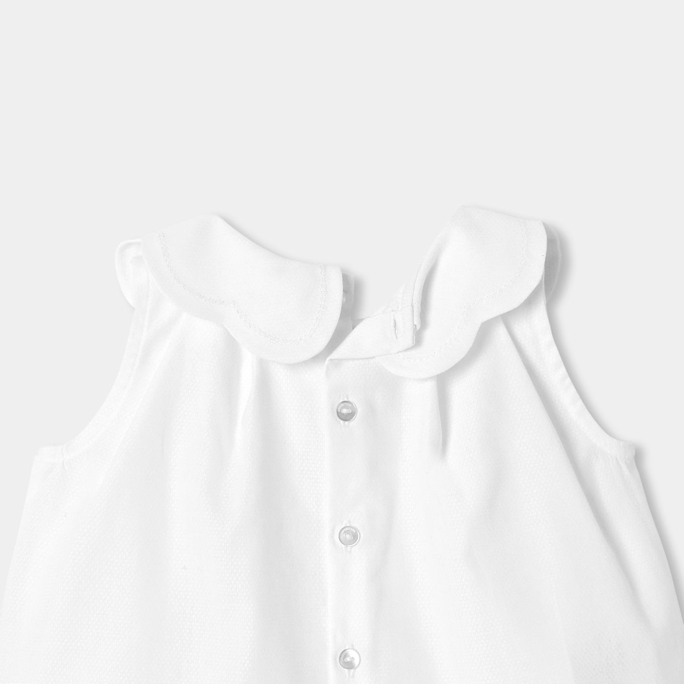 Baby girl scalloped-collar blouse - White