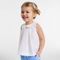 Baby girl scalloped-collar blouse - White