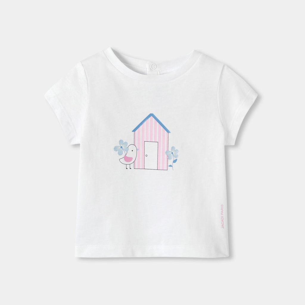 T-shirt Short-sleeved in Cotton Baby Girl - Jacadi White