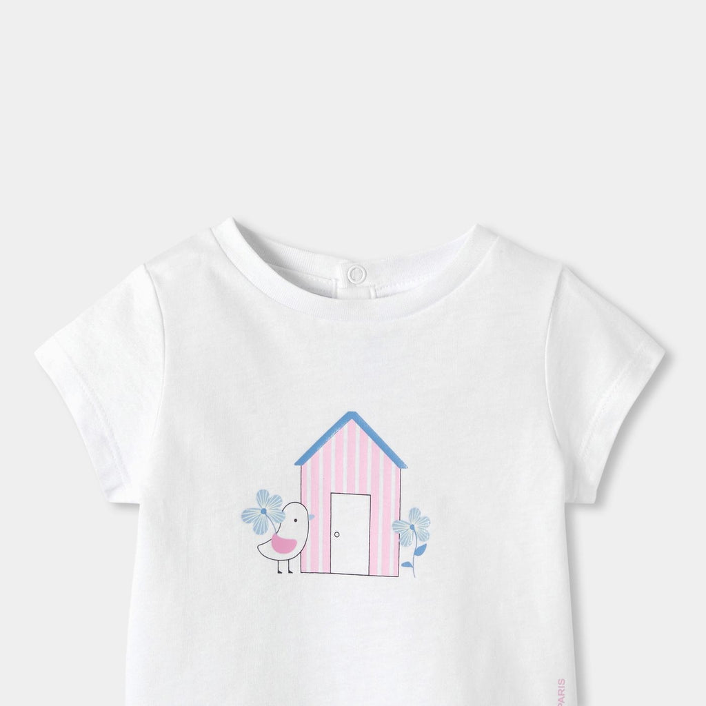 T-shirt Short-sleeved in Cotton Baby Girl - Jacadi White
