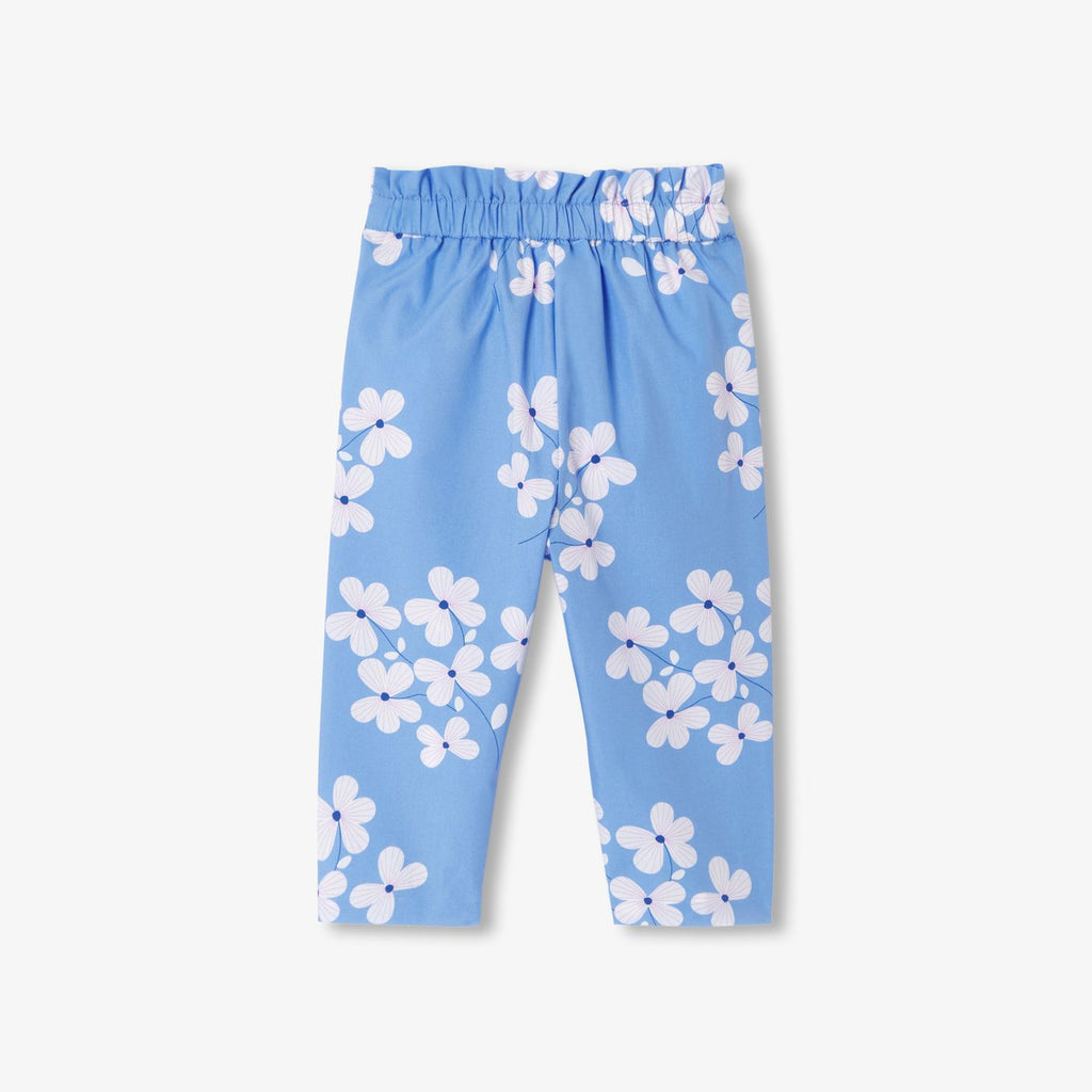 Trousers in Cotton Stampa a Fiori Baby Girl - Blue/Multicolour