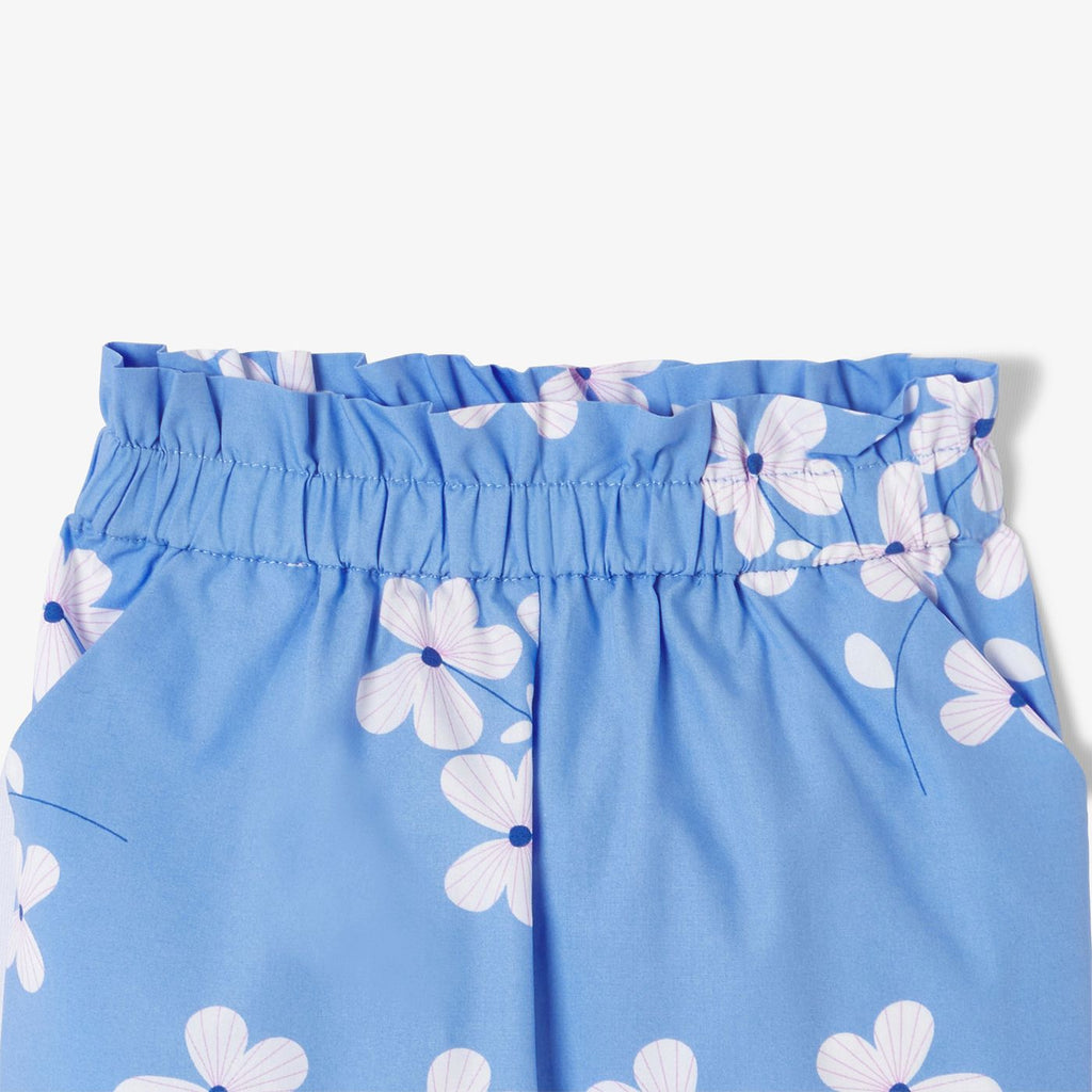 Trousers in Cotton Stampa a Fiori Baby Girl - Blue/Multicolour