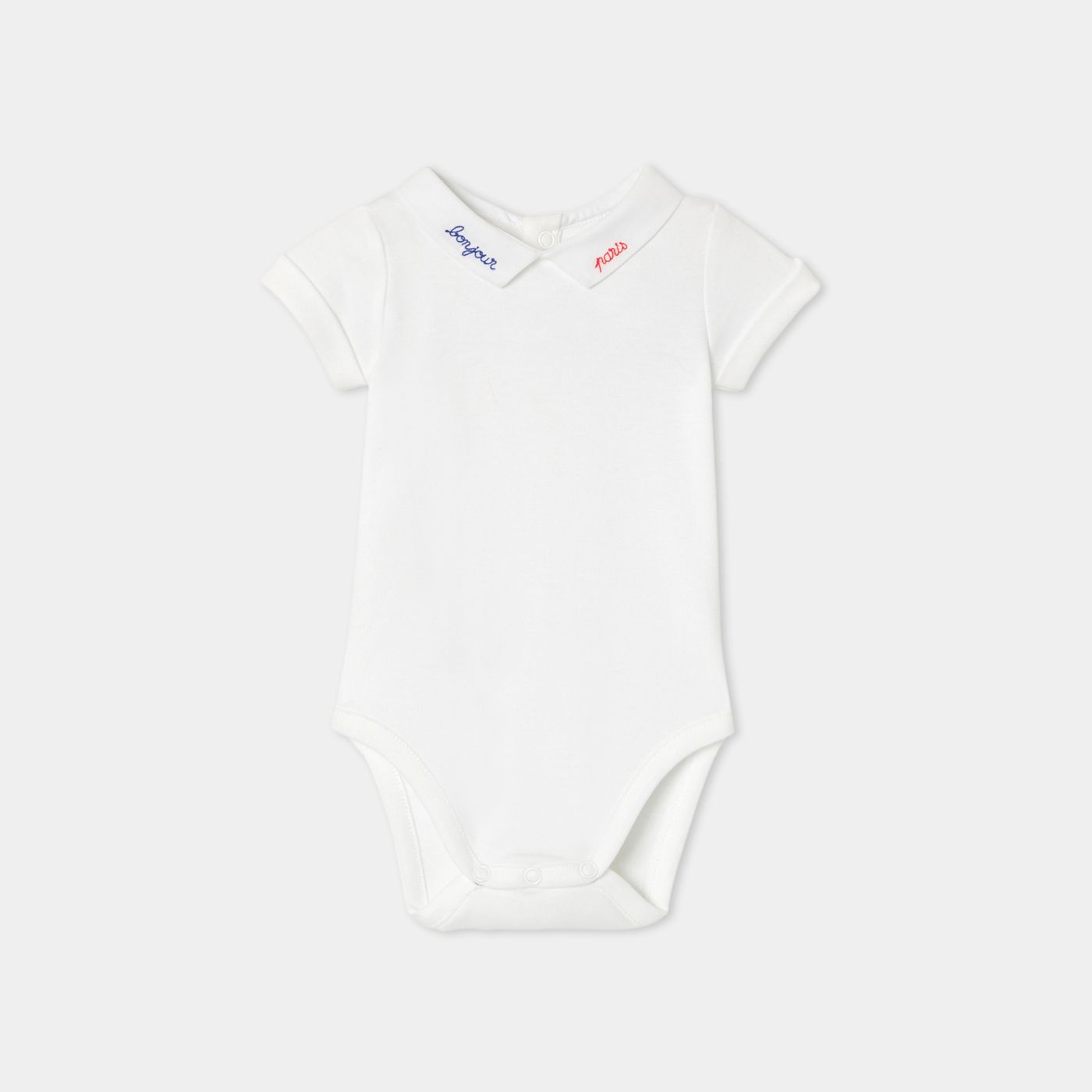 Baby boy short-sleeved cotton bodysuit