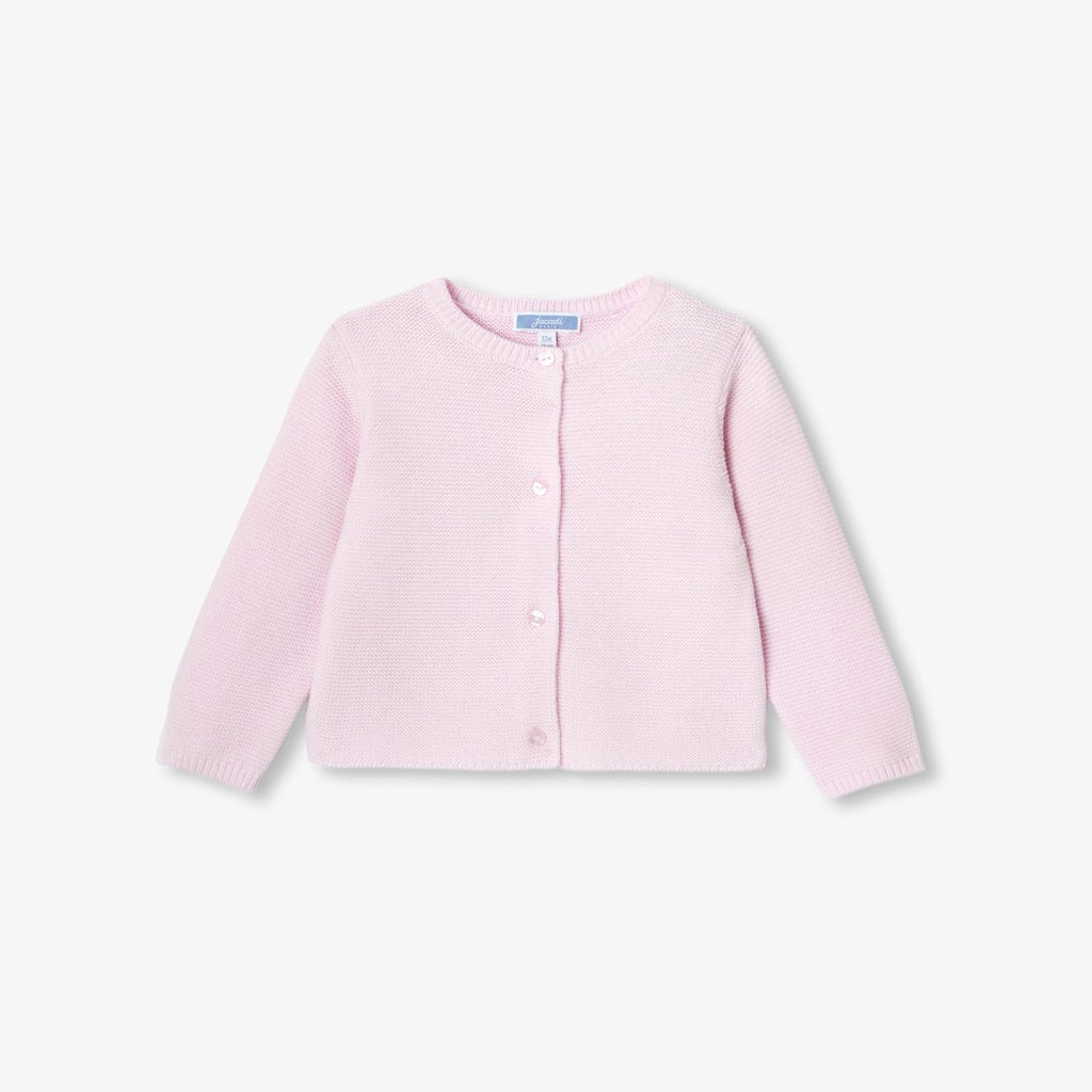 Baby girl garter-stitch cardigan