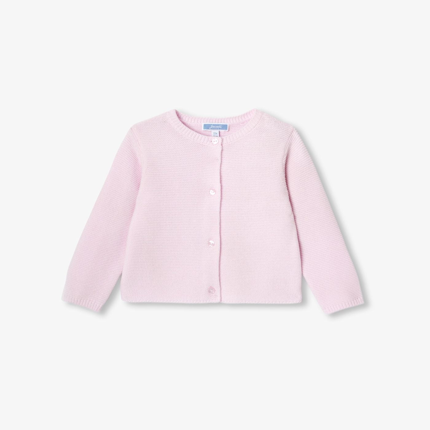 Baby girl garter-stitch cardigan