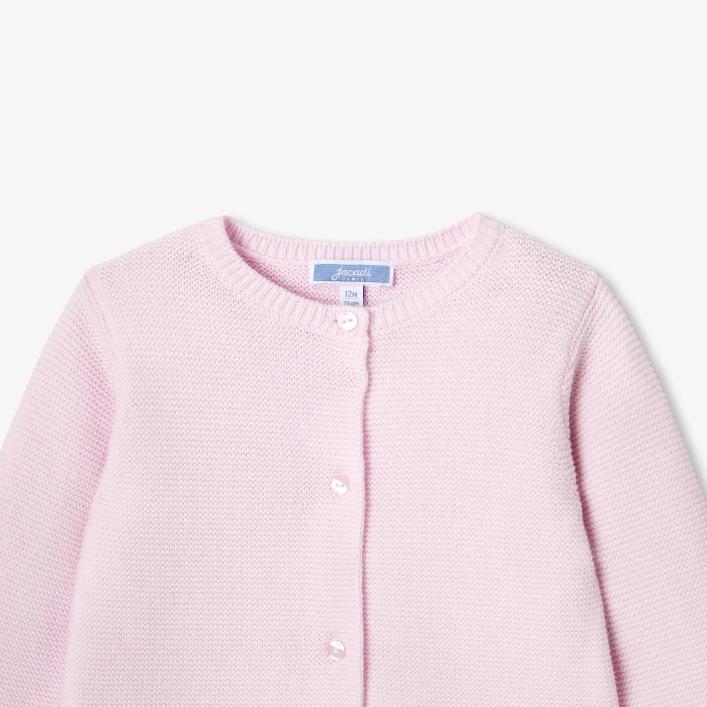 Baby girl garter-stitch cardigan