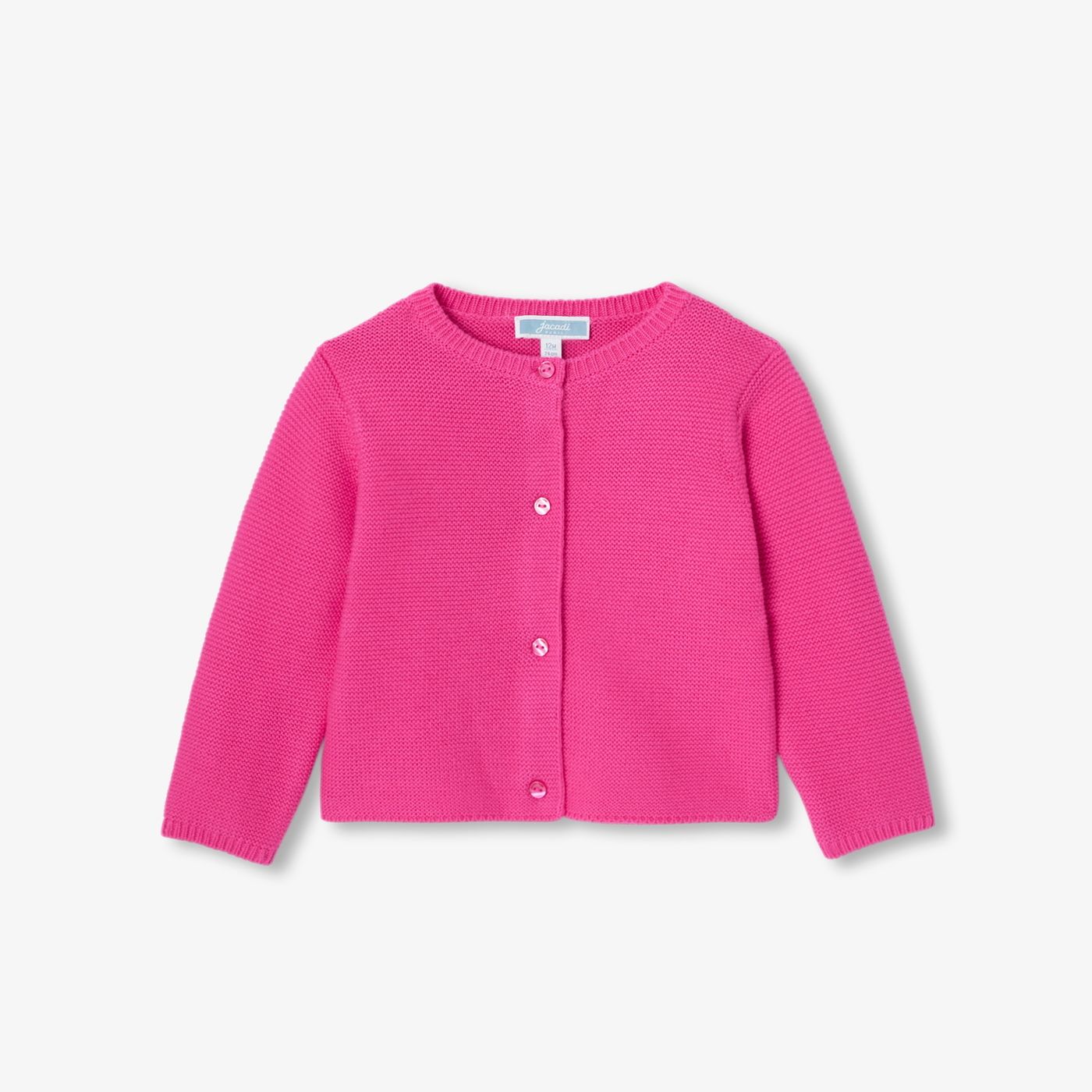 Baby girl garter-stitch cardigan