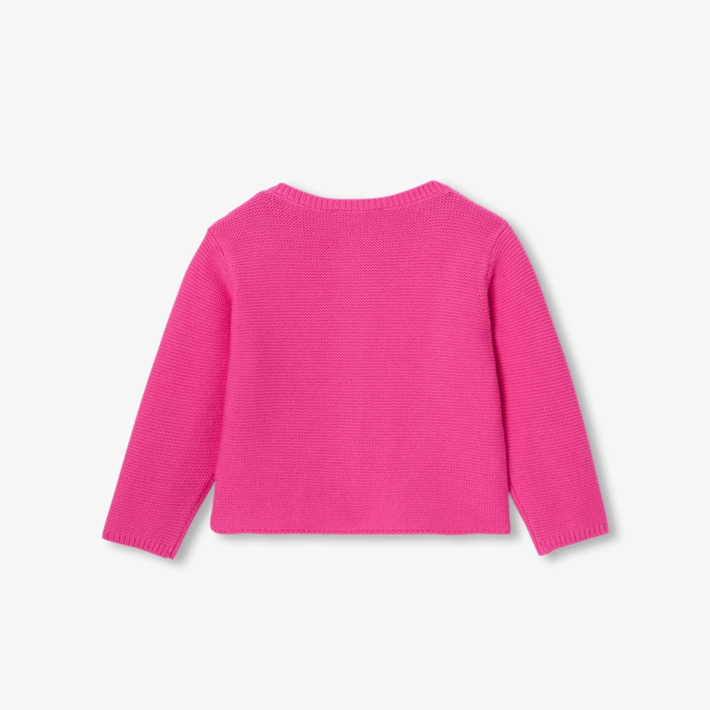 Baby girl garter-stitch cardigan